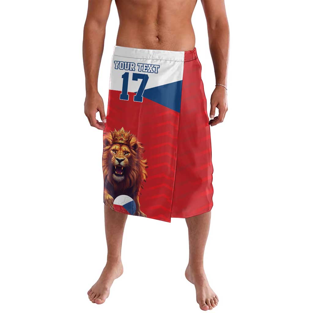 Custom Czech Republic Football Go Champions Lavalava Sporty Style with Lion Mascot
