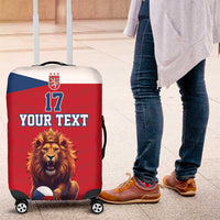 Custom Czech Republic Football Go Champions Luggage Cover Sporty Style with Lion Mascot