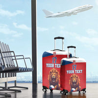 Custom Czech Republic Football Go Champions Luggage Cover Sporty Style with Lion Mascot