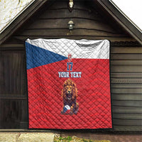 Custom Czech Republic Football Go Champions Quilt Sporty Style with Lion Mascot
