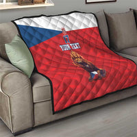 Custom Czech Republic Football Go Champions Quilt Sporty Style with Lion Mascot