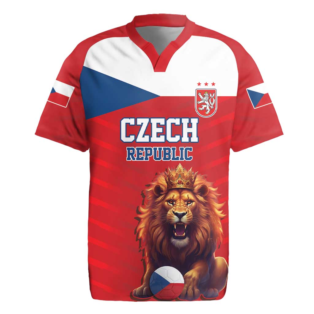 Custom Czech Republic Football Go Champions Rugby Jersey Sporty Style with Lion Mascot