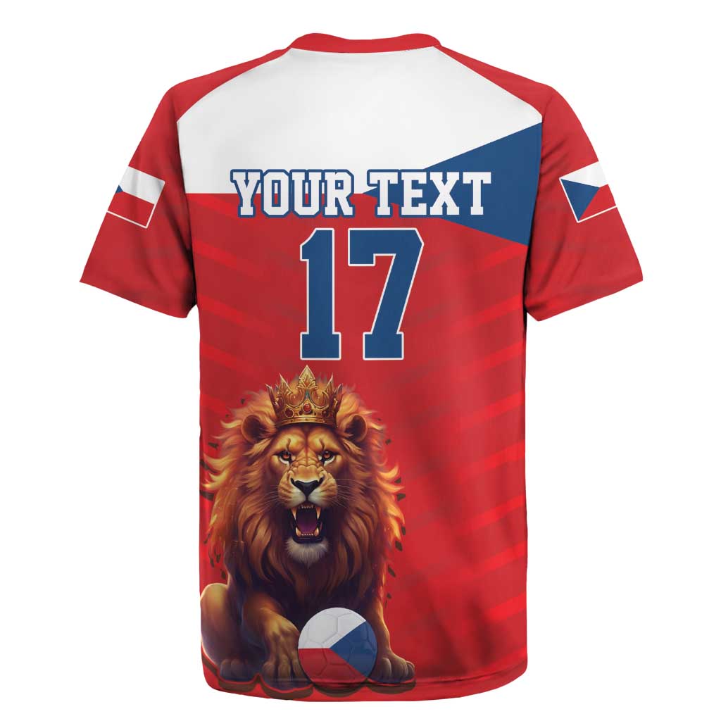 Custom Czech Republic Football Go Champions Rugby Jersey Sporty Style with Lion Mascot