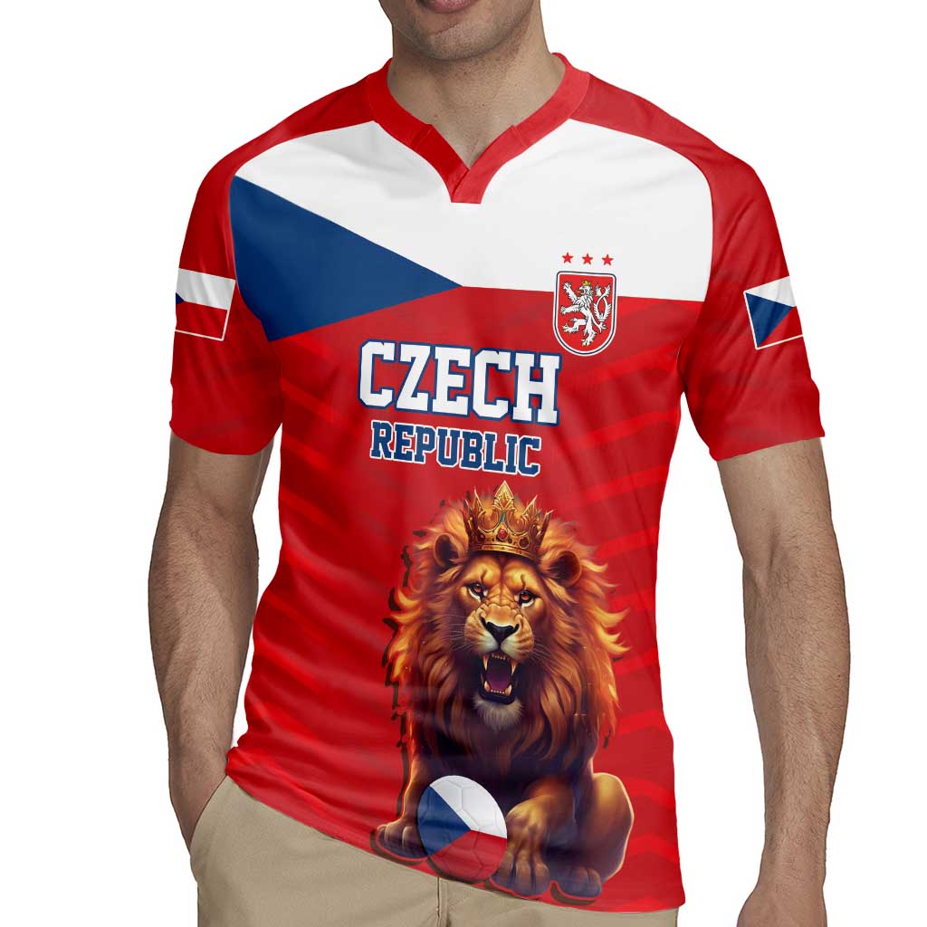 Custom Czech Republic Football Go Champions Rugby Jersey Sporty Style with Lion Mascot
