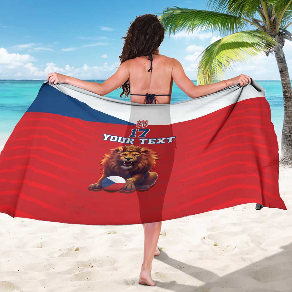 Custom Czech Republic Football Go Champions Sarong Sporty Style with Lion Mascot