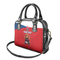 Custom Czech Republic Football Go Champions Shoulder Handbag Sporty Style with Lion Mascot