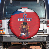 Custom Czech Republic Football Go Champions Spare Tire Cover Sporty Style with Lion Mascot
