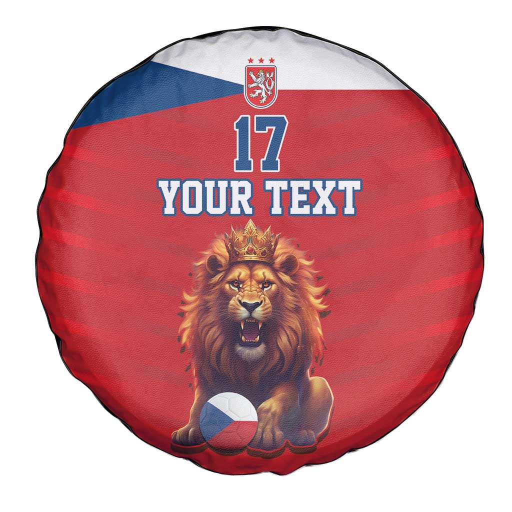 Custom Czech Republic Football Go Champions Spare Tire Cover Sporty Style with Lion Mascot