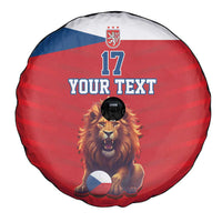Custom Czech Republic Football Go Champions Spare Tire Cover Sporty Style with Lion Mascot