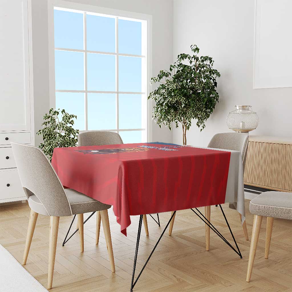 Custom Czech Republic Football Go Champions Tablecloth Sporty Style with Lion Mascot