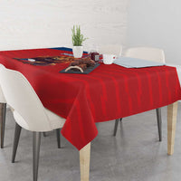 Custom Czech Republic Football Go Champions Tablecloth Sporty Style with Lion Mascot
