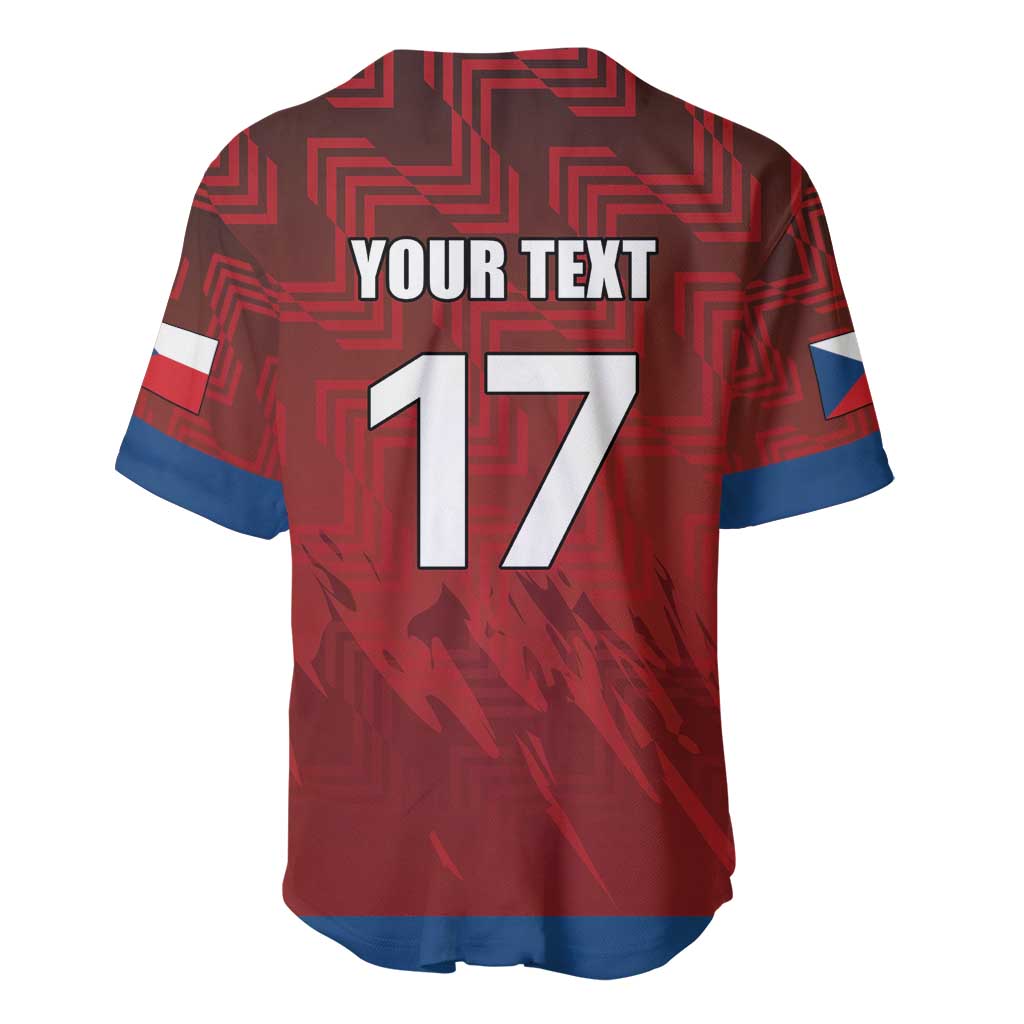 Czech Republic Football Custom Baseball Jersey Sporty Style