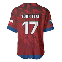 Czech Republic Football Custom Baseball Jersey Sporty Style
