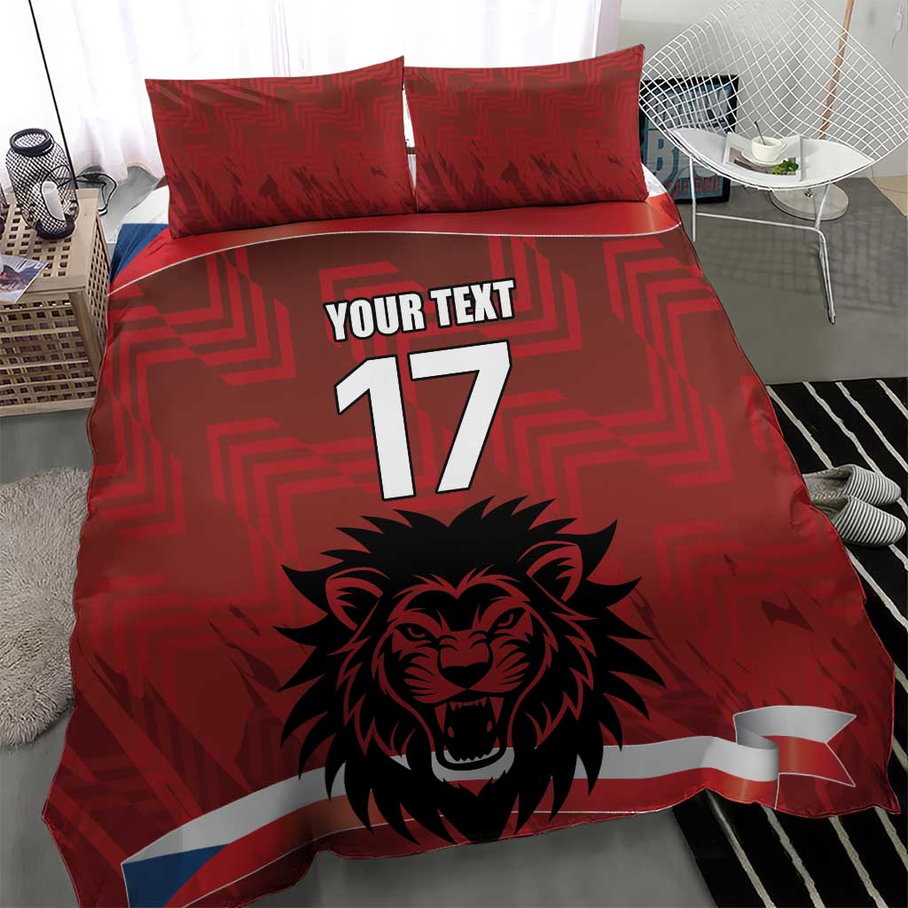 Czech Republic Football Custom Bedding Set Sporty Style
