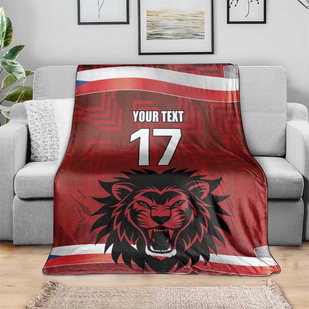 Czech Republic Football Custom Blanket Sporty Style