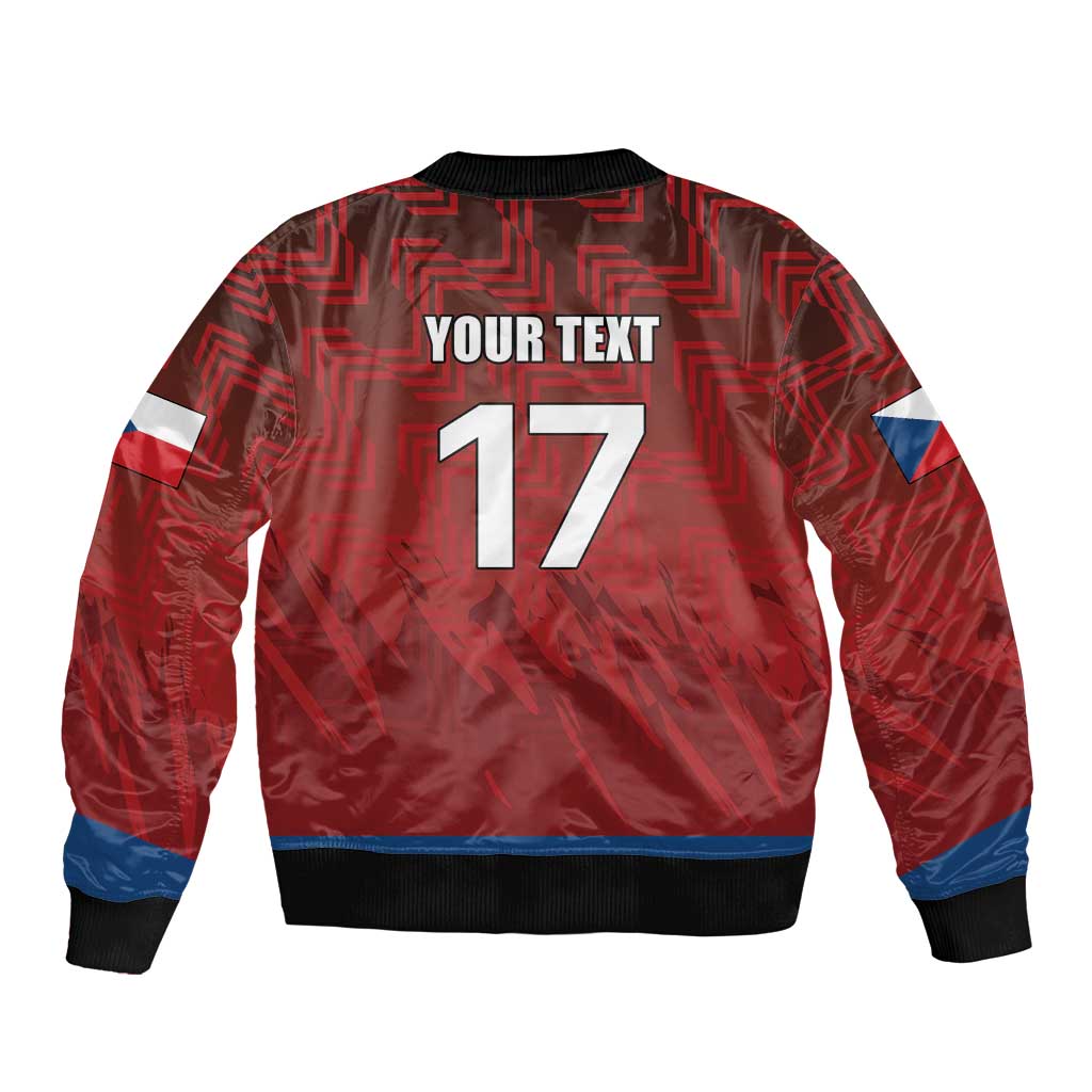 Czech Republic Football Custom Bomber Jacket Sporty Style