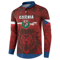 Czech Republic Football Custom Button Sweatshirt Sporty Style