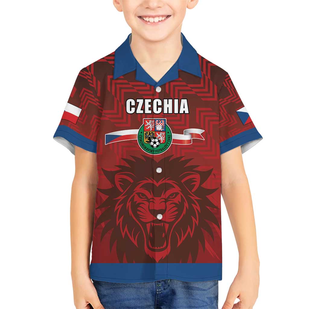 Czech Republic Football Custom Family Matching Long Sleeve Bodycon Dress and Hawaiian Shirt Sporty Style