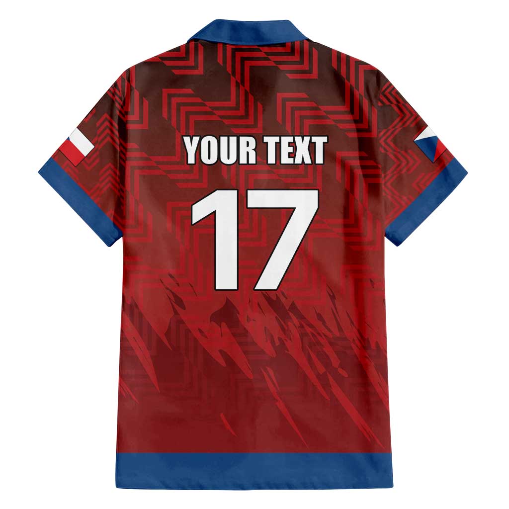 Czech Republic Football Custom Family Matching Summer Maxi Dress and Hawaiian Shirt Sporty Style