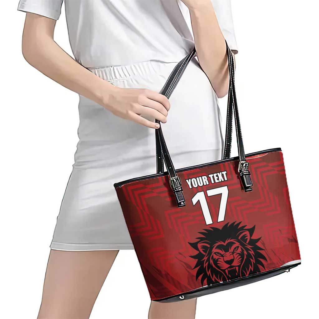 Czech Republic Football Custom Leather Tote Bag Sporty Style