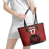 Czech Republic Football Custom Leather Tote Bag Sporty Style