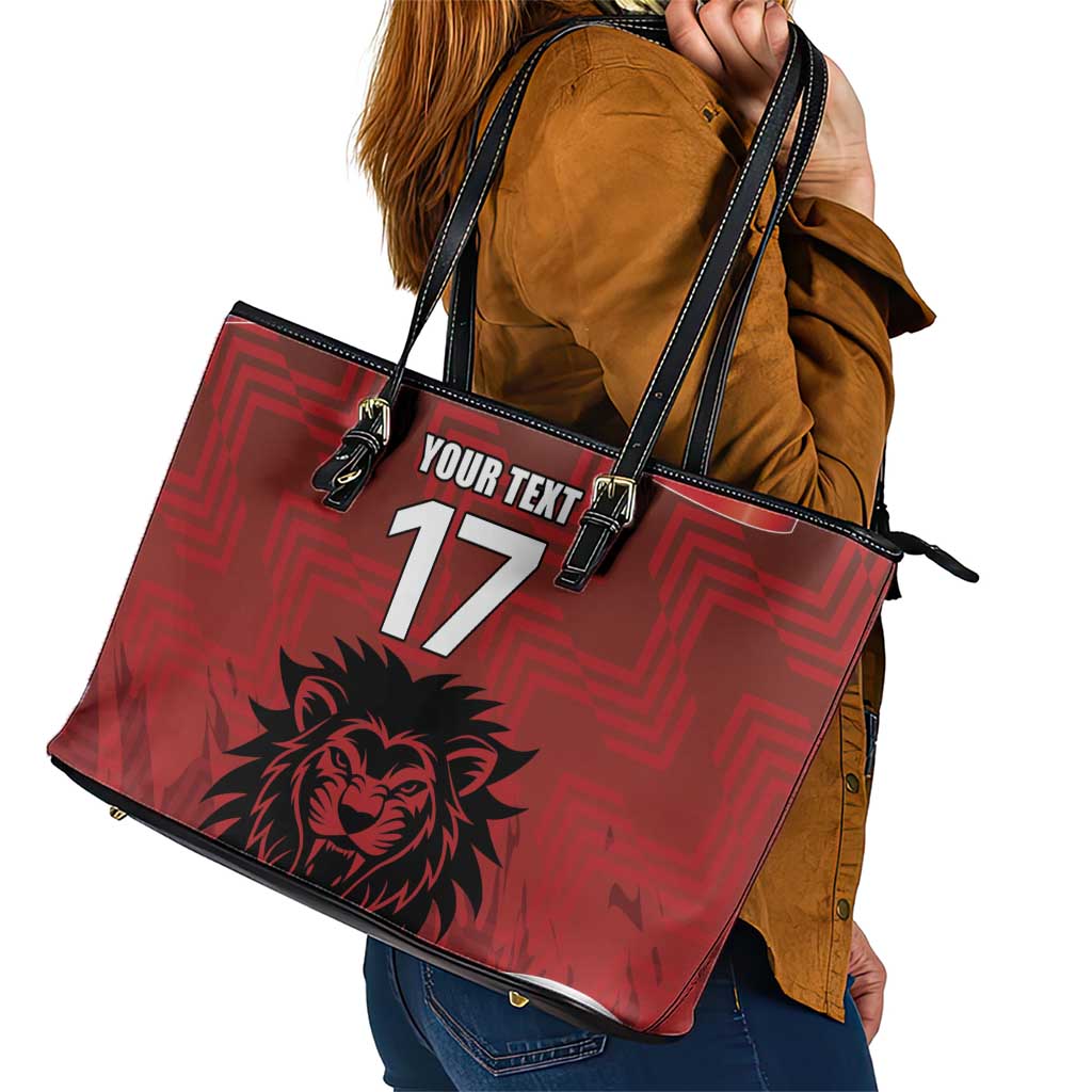 Czech Republic Football Custom Leather Tote Bag Sporty Style