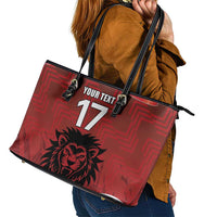 Czech Republic Football Custom Leather Tote Bag Sporty Style