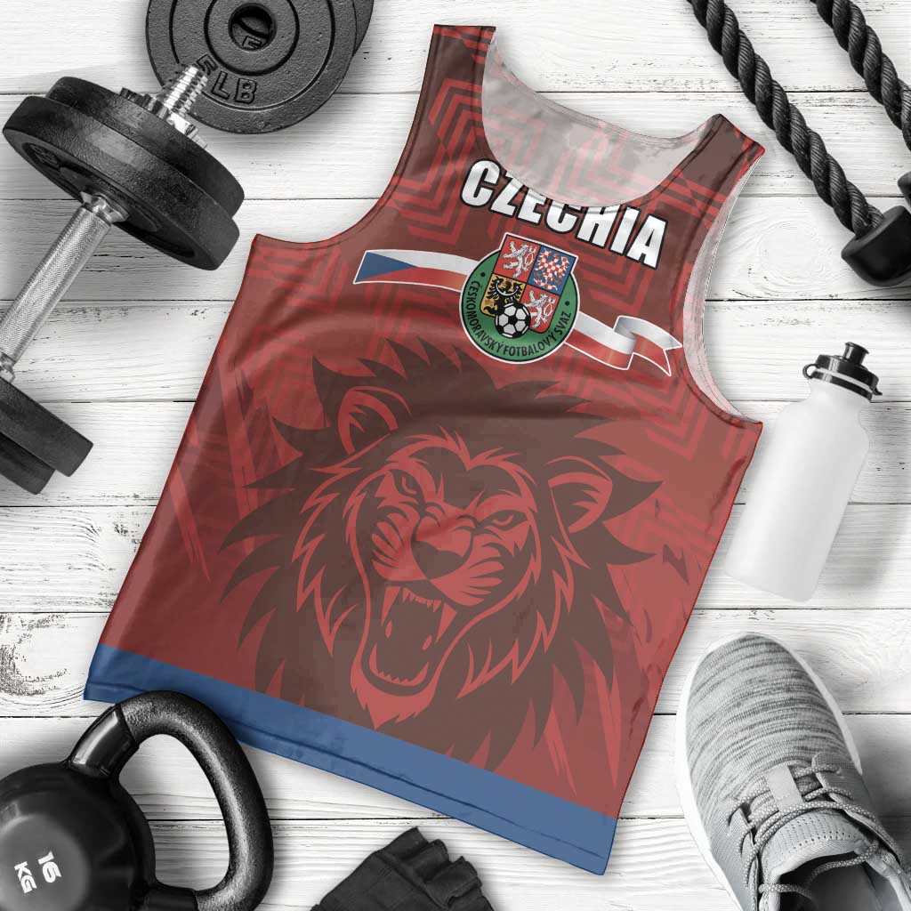 Czech Republic Football Custom Men Tank Top Sporty Style