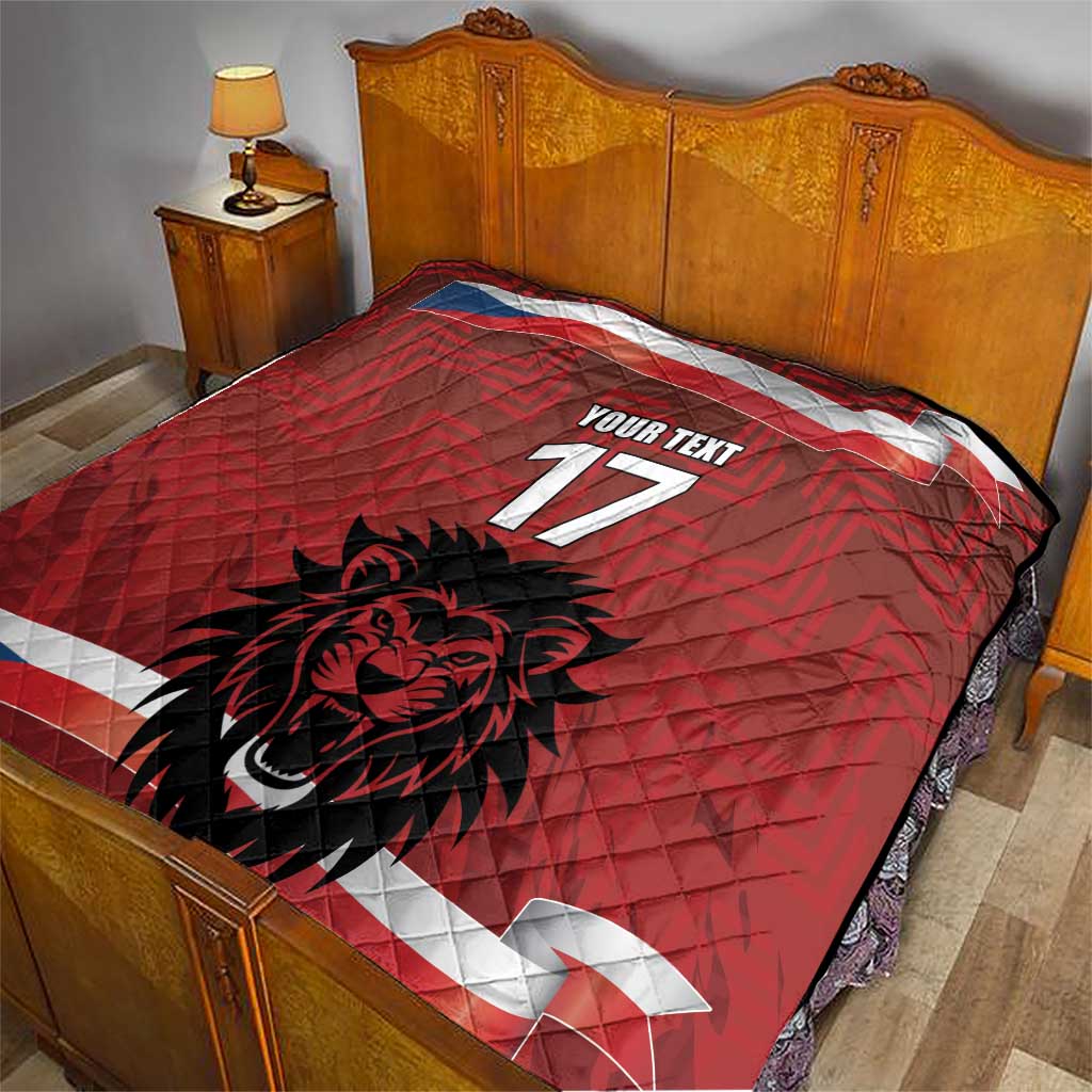 Czech Republic Football Custom Quilt Sporty Style LT17 - Wonder Print Shop