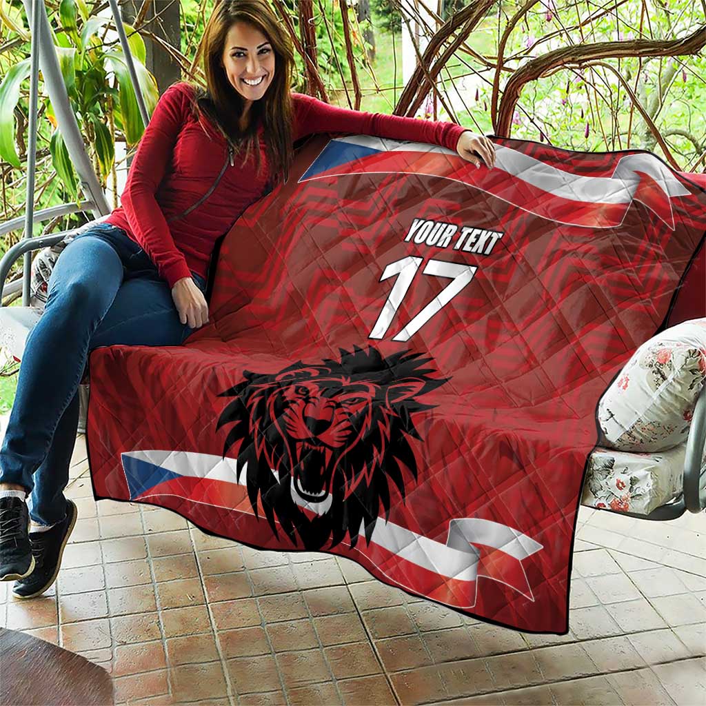 Czech Republic Football Custom Quilt Sporty Style LT17 - Wonder Print Shop