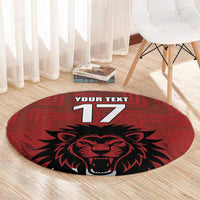 Czech Republic Football Custom Round Carpet Sporty Style LT17 - Wonder Print Shop