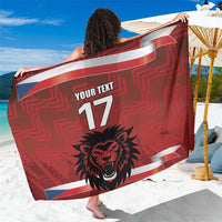 Czech Republic Football Custom Sarong Sporty Style LT17 - Wonder Print Shop