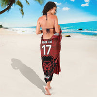 Czech Republic Football Custom Sarong Sporty Style LT17 - Wonder Print Shop