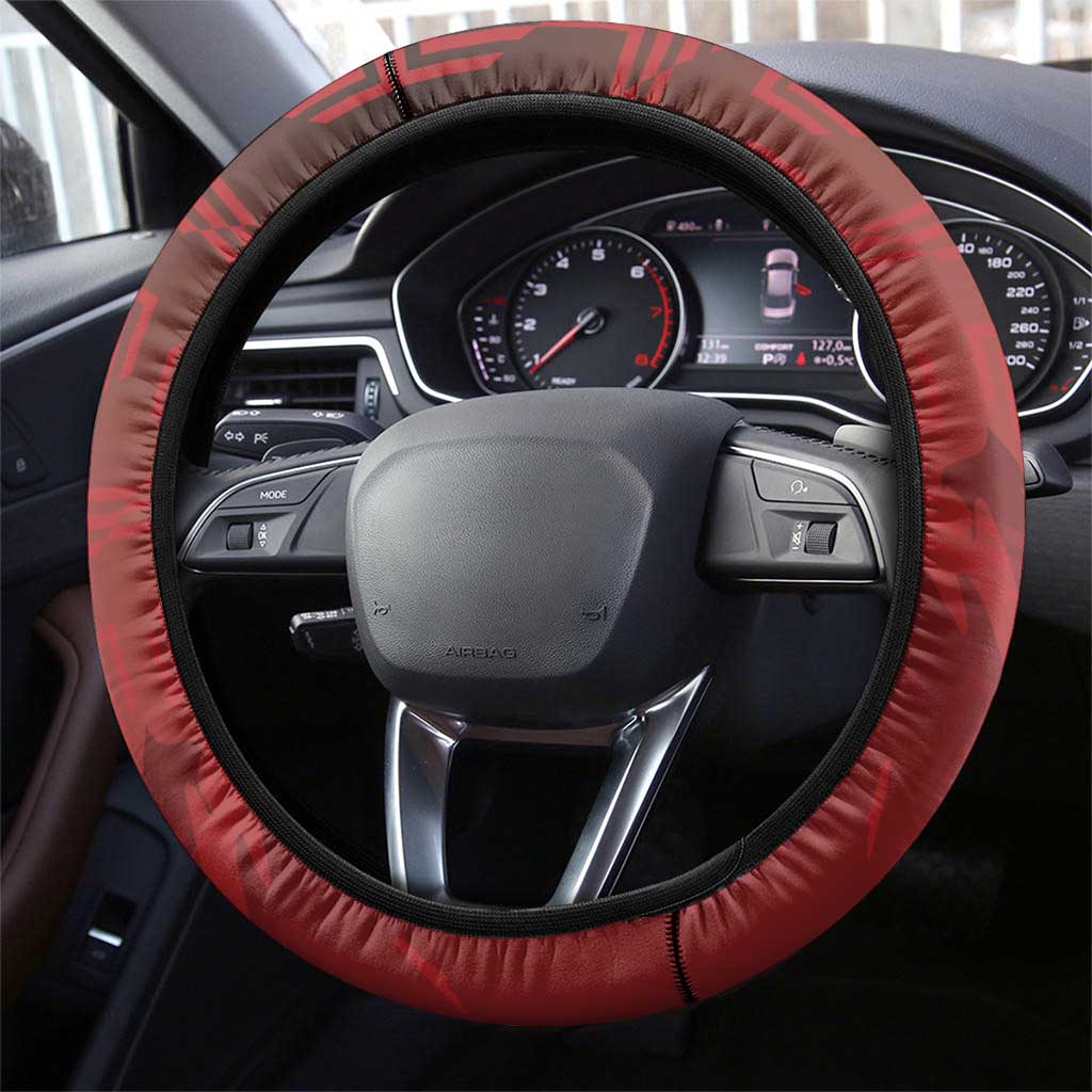 Czech Republic Football Steering Wheel Cover Sporty Style LT17 - Wonder Print Shop