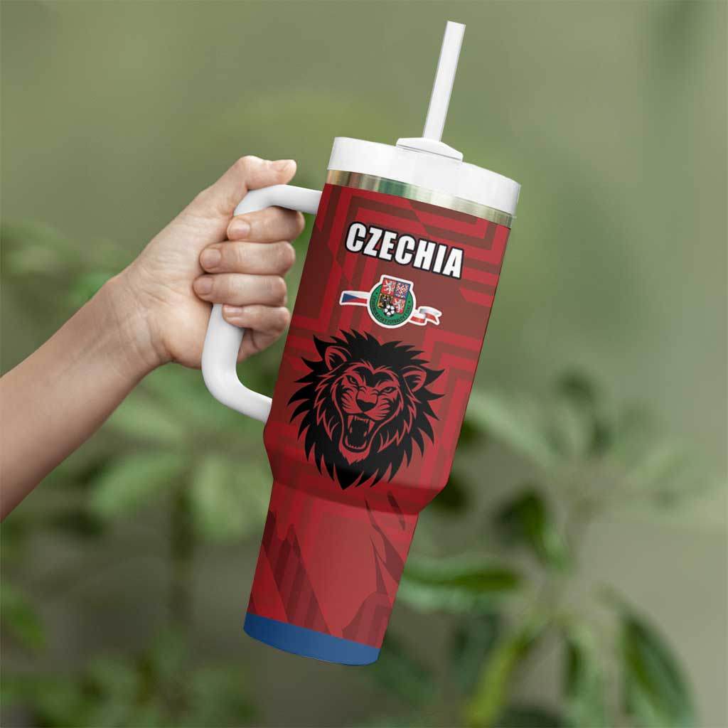Czech Republic Football Custom Tumbler With Handle LT17 - Wonder Print Shop