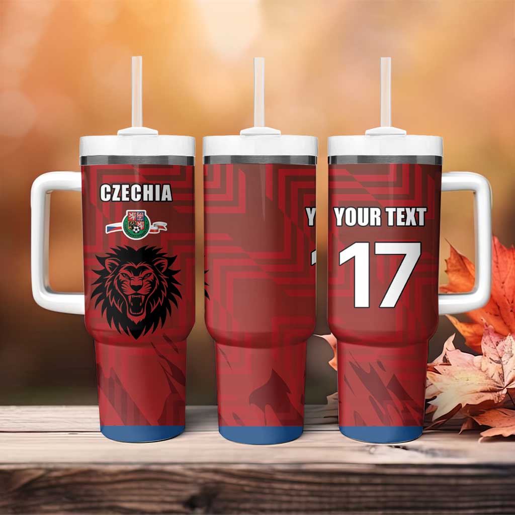 Czech Republic Football Custom Tumbler With Handle LT17 - Wonder Print Shop