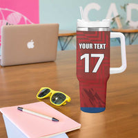 Czech Republic Football Custom Tumbler With Handle LT17 - Wonder Print Shop