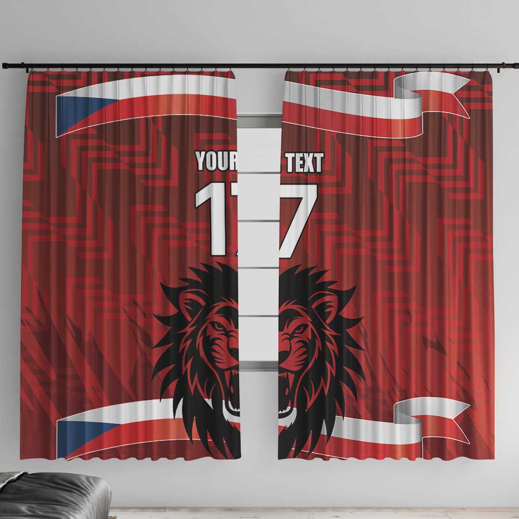 Czech Republic Football Custom Window Curtain Sporty Style LT17 - Wonder Print Shop