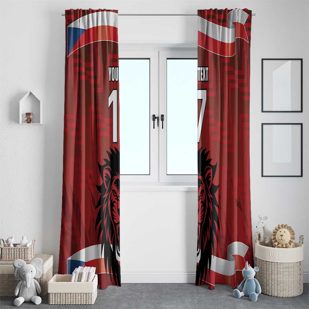 Czech Republic Football Custom Window Curtain Sporty Style LT17 - Wonder Print Shop