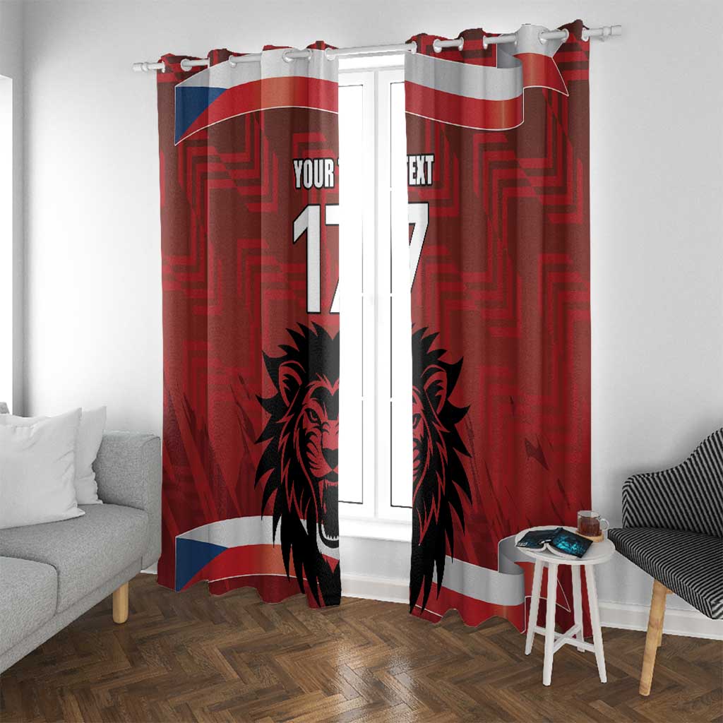 Czech Republic Football Custom Window Curtain Sporty Style LT17 - Wonder Print Shop
