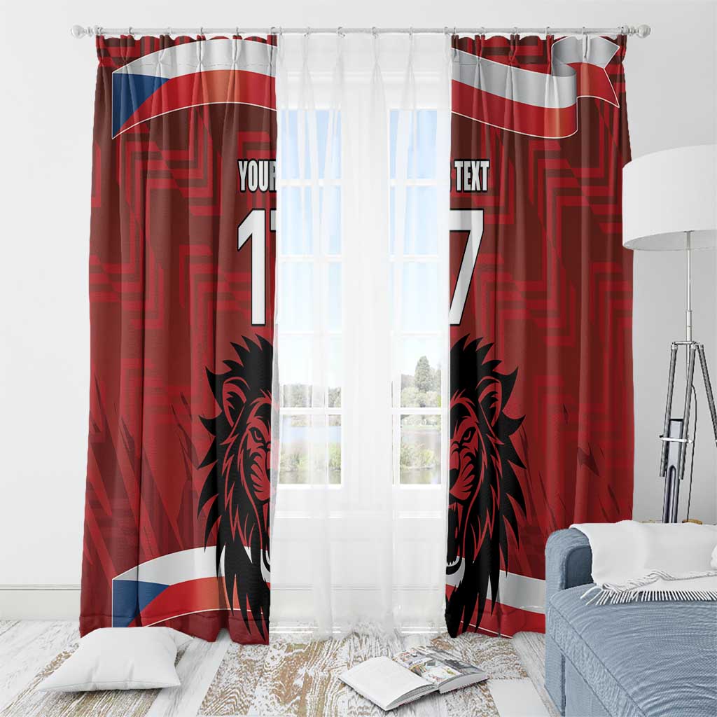 Czech Republic Football Custom Window Curtain Sporty Style LT17 - Wonder Print Shop