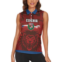 Czech Republic Football Custom Women Sleeveless Polo Shirt Sporty Style LT17 - Wonder Print Shop