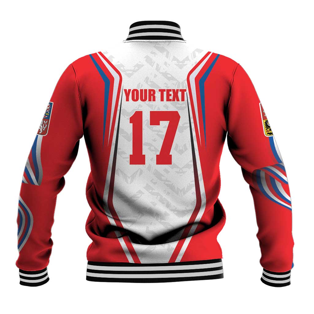 Czech Republic Ice Hockey Custom Baseball Jacket Flag Style