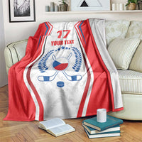 Czech Republic Ice Hockey Custom Blanket Flag Style