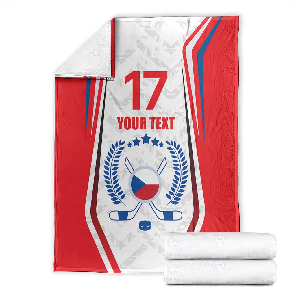 Czech Republic Ice Hockey Custom Blanket Flag Style
