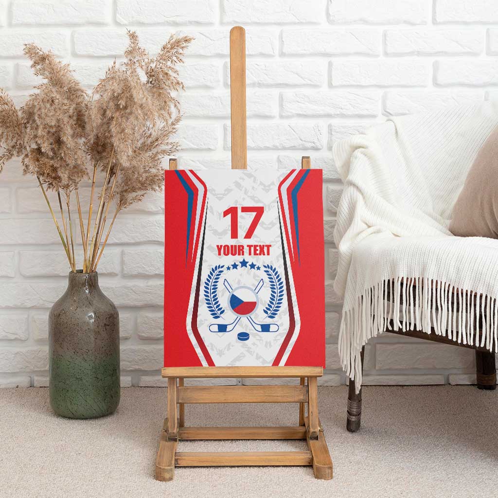 Czech Republic Ice Hockey Custom Canvas Wall Art Flag Style
