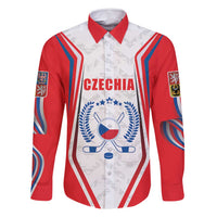 Czech Republic Ice Hockey Custom Family Matching Long Sleeve Bodycon Dress and Hawaiian Shirt Flag Style