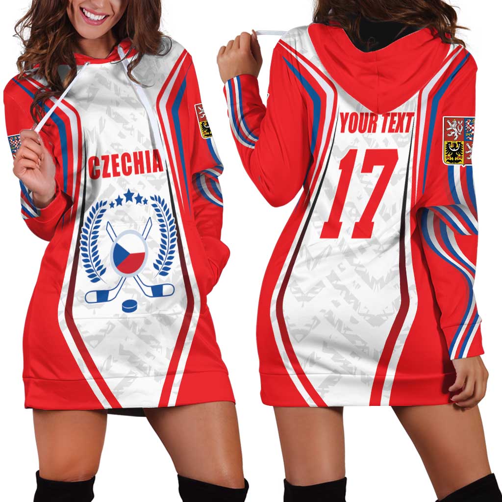 Czech Republic Ice Hockey Custom Hoodie Dress Flag Style
