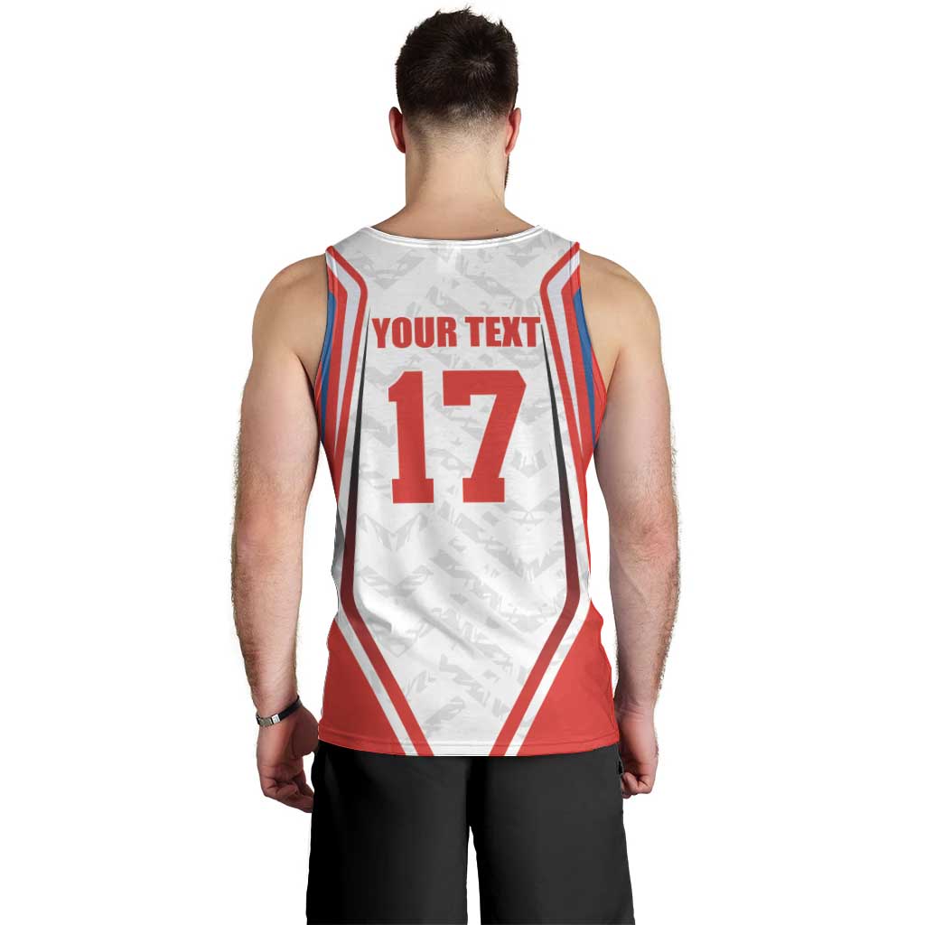 Czech Republic Ice Hockey Custom Men Tank Top Flag Style