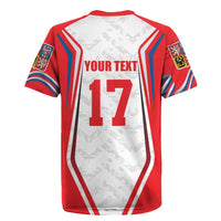 Czech Republic Ice Hockey Custom Rugby Jersey Flag Style LT17 - Wonder Print Shop
